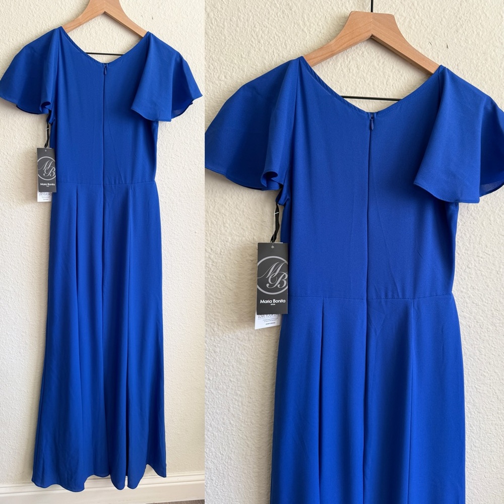 Maria Bonita Maxi Elegant Blue Women's Dress-size S-NWT - Picture 3 of 10